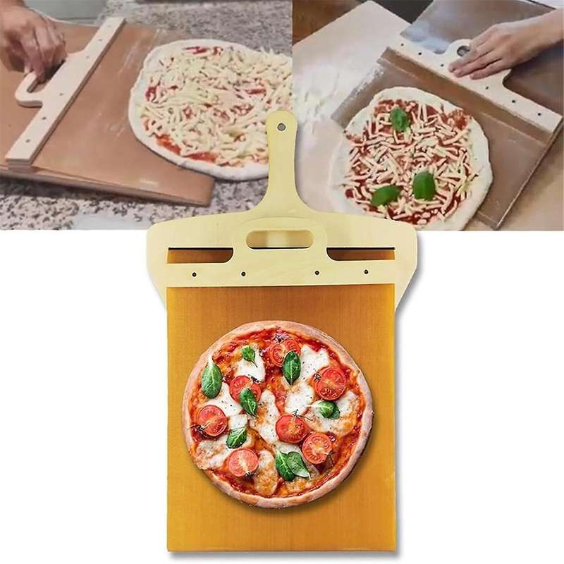 Sliding Pizza Peel - Peel Non-stick Easy Transfer for Pizza Dough, Sliding Pizza Shovel with Handle,