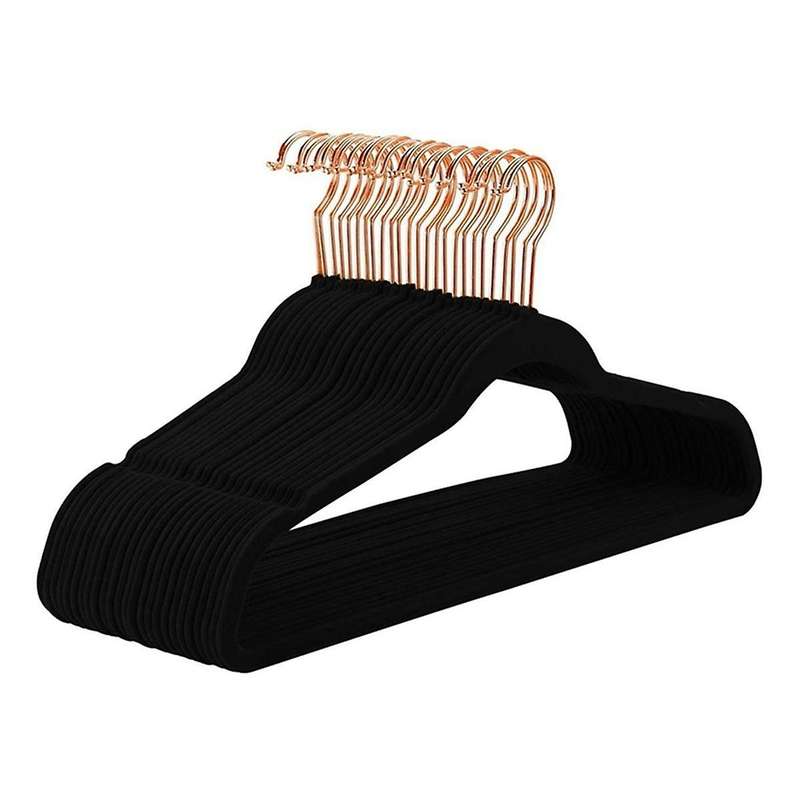 Slim Velvet, Non- Suit Clothes Hangers Coat Hanger, Black Rose