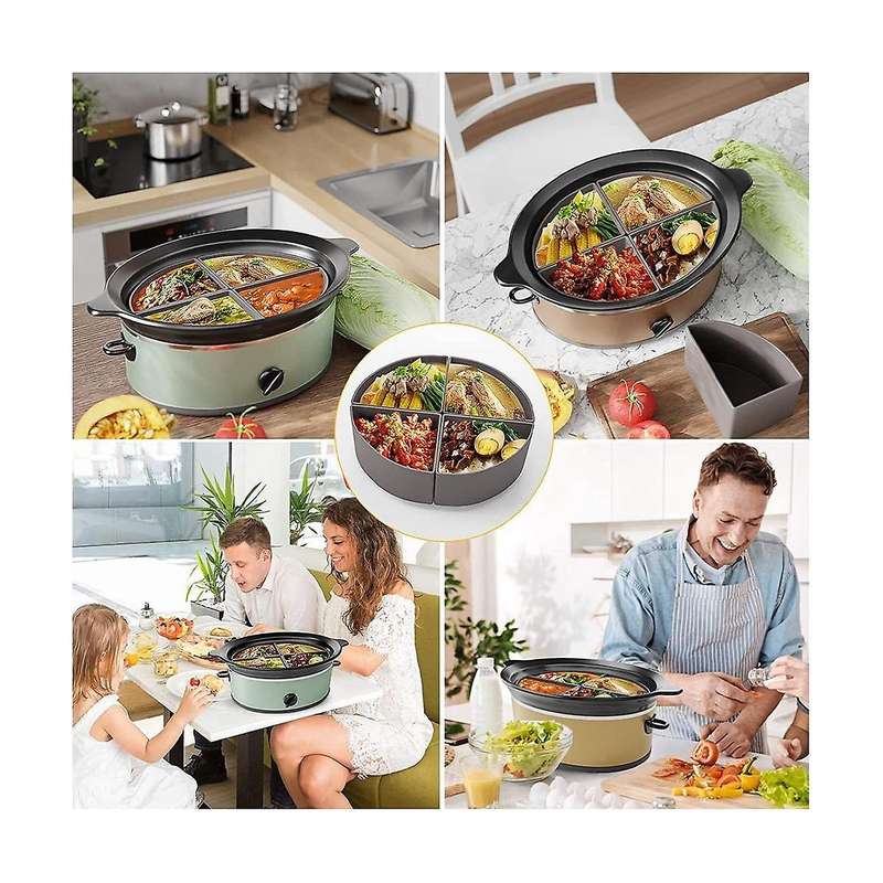 Slow Cooker Divider Liner, Silicone Slow Cooker Liner Pot Liners Dishwasher Safe Cooking Liners For