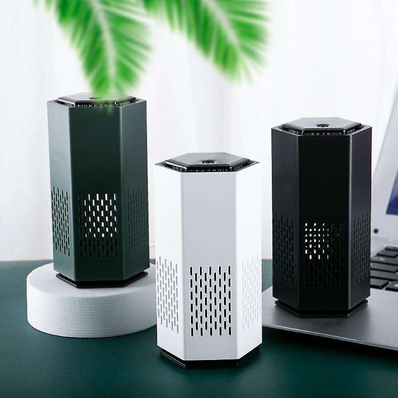Small Air Purifier Contact Type with Light for Home Desktop Air Cleaner Filters Removal Smoke Odors