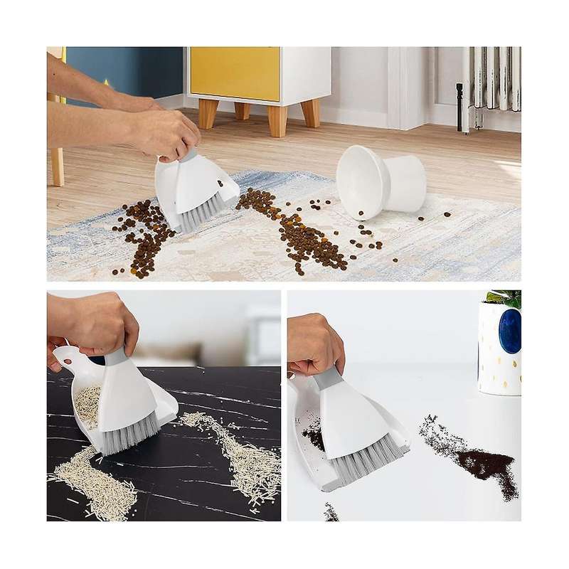 Small ,Mini Handheld Dust Pan with Cleaning Brush Combo for Home, Desktop,Sofa,Keyboard,Sweeping