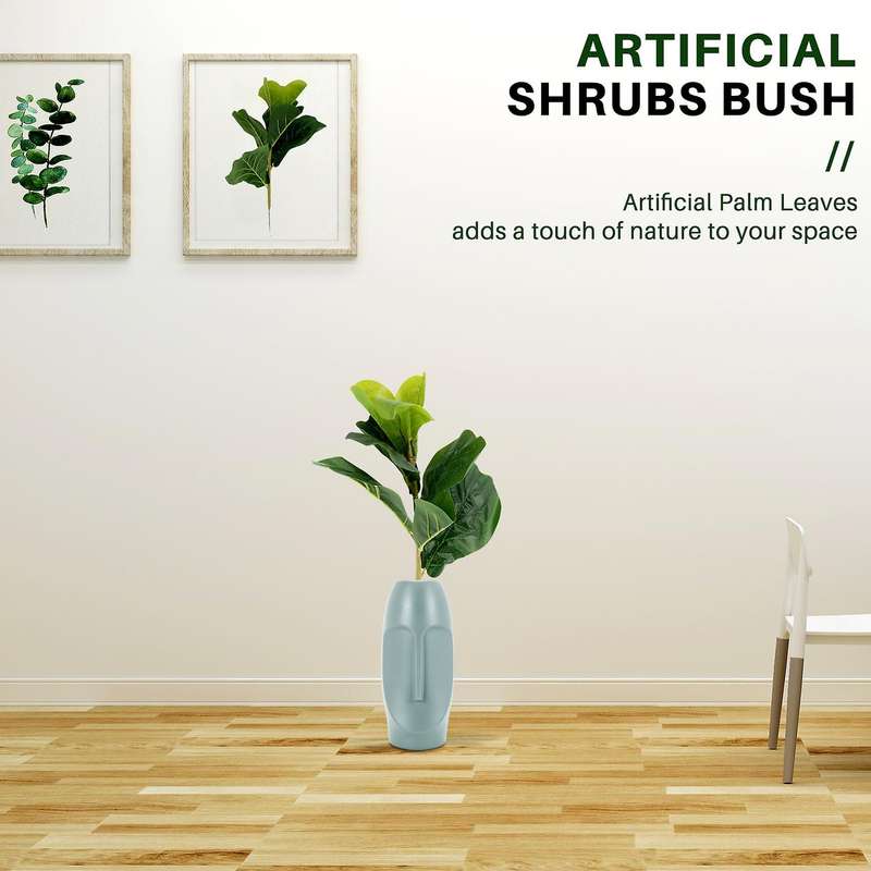Small Artificial Fiddle Leaf Tree 11inch Faux Ficus Lyrata Tree for Home Wedding Courtyard Indoor A