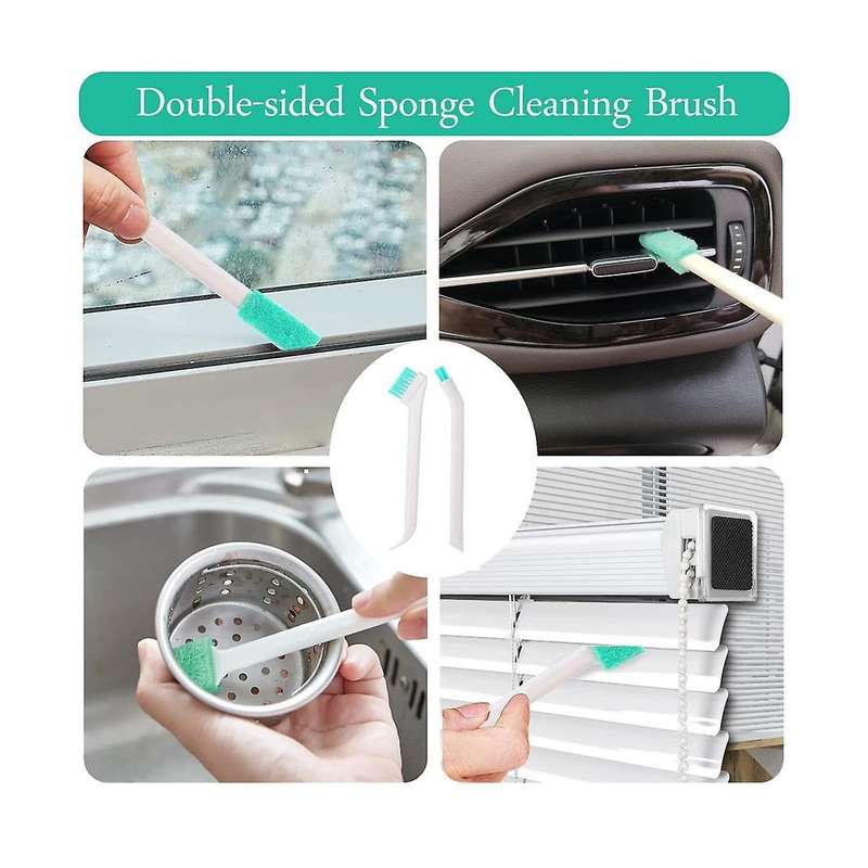 Small Crevice Cleaning Tool for Small Space, 2-in-1 Small Cleaning Brushes for Household Use, Tiny S