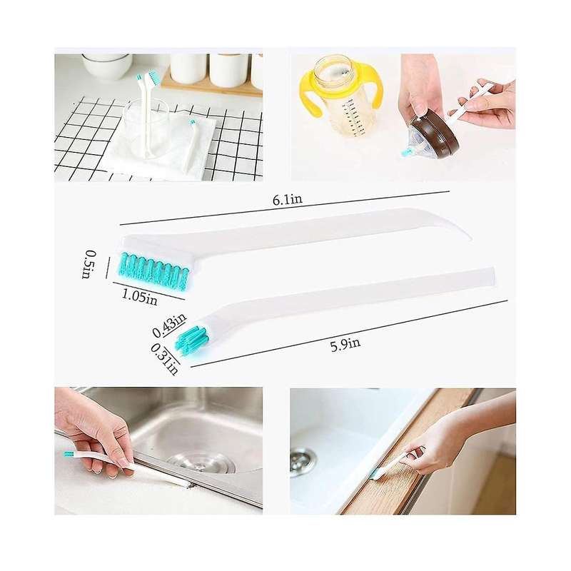 Small Crevice Cleaning Tool for Small Space, 2-in-1 Small Cleaning Brushes for Household Use, Tiny S