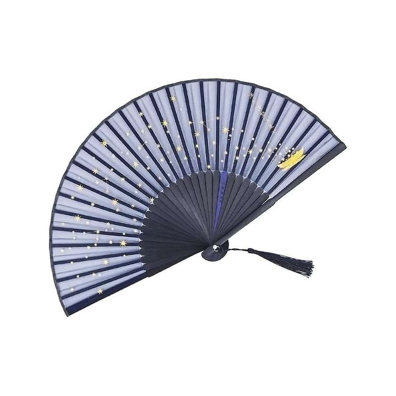 Small Folding Hand Fan for Women Japanese Vintage Style Bamboo Silk Fans for Party Wedding Dancing