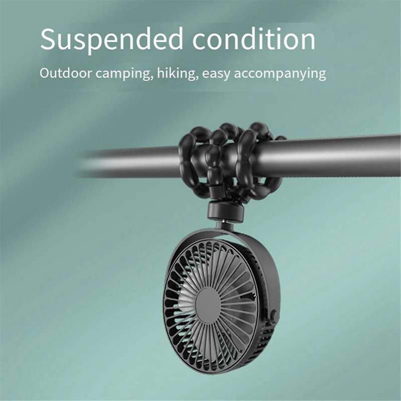 Small Fan Portable Mini Octopus Fan Handheld Desktop USB Quiet Fan for Outdoor Camping