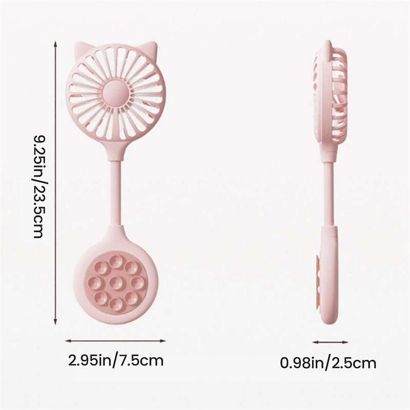 Small Desk Fans Portable Mini Fan USB Desktop Small Fan with Suction Cup Home Outdoor Mini Fan Gift