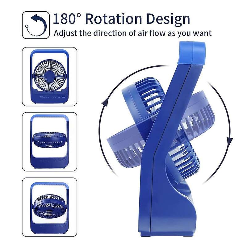 Small Fan Usb Desk Fan 20000mah Rechargeable Battery Operated Fan Portable Fan for Table Desktop O