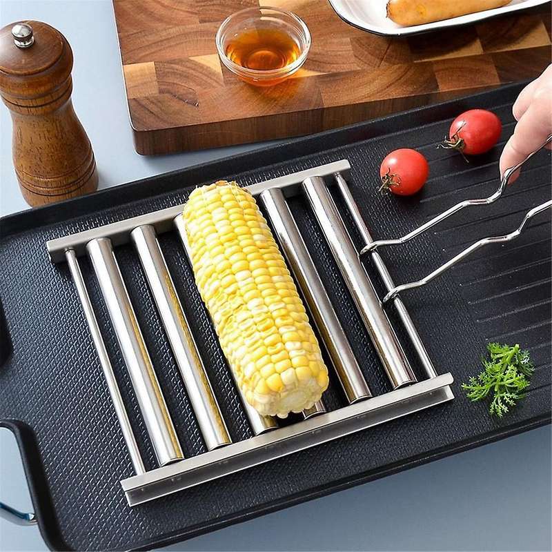 Small New Stainless Steel Hot Dog Roller, Hot Dog Roller Barbecue, Special Barbecue Tools for Outdoo