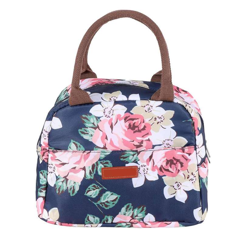 Small Lunch Bag, Insulated Lunch Bags for Women, Reusable Adult Lunch Box, Lunch Bag Women (blue Wi