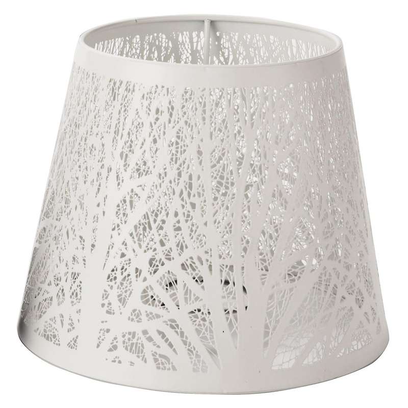 Small Lamp Shade on Bulb,Barrel Metal Lampshade with Pattern of Trees for Table Chandelier Wall Lam