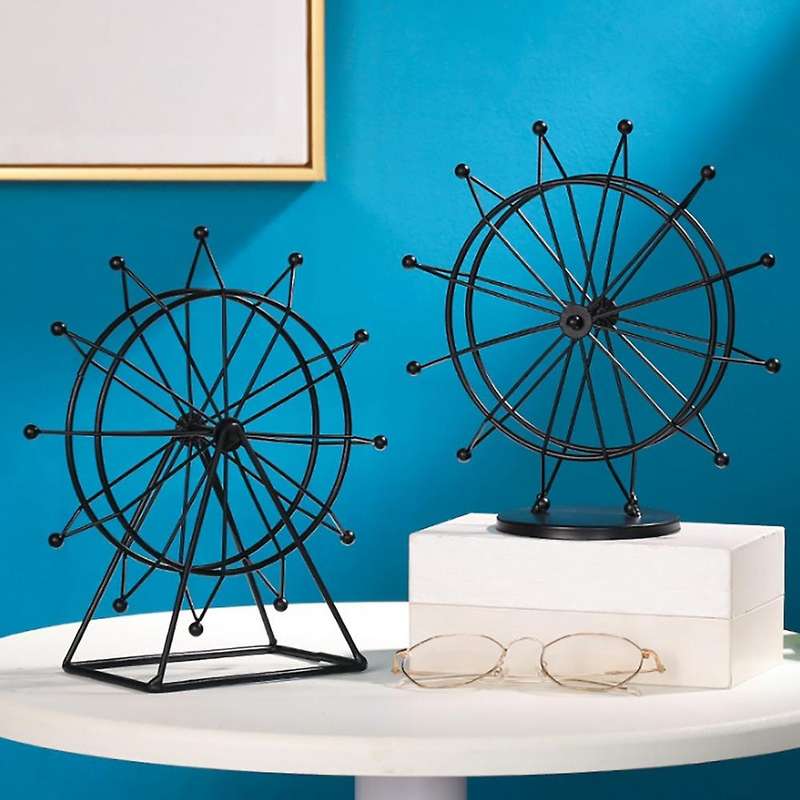 Small Rotating Wheel Metal Miniatures for Interior Metal Decorations Home Decoration Crafts Ornament