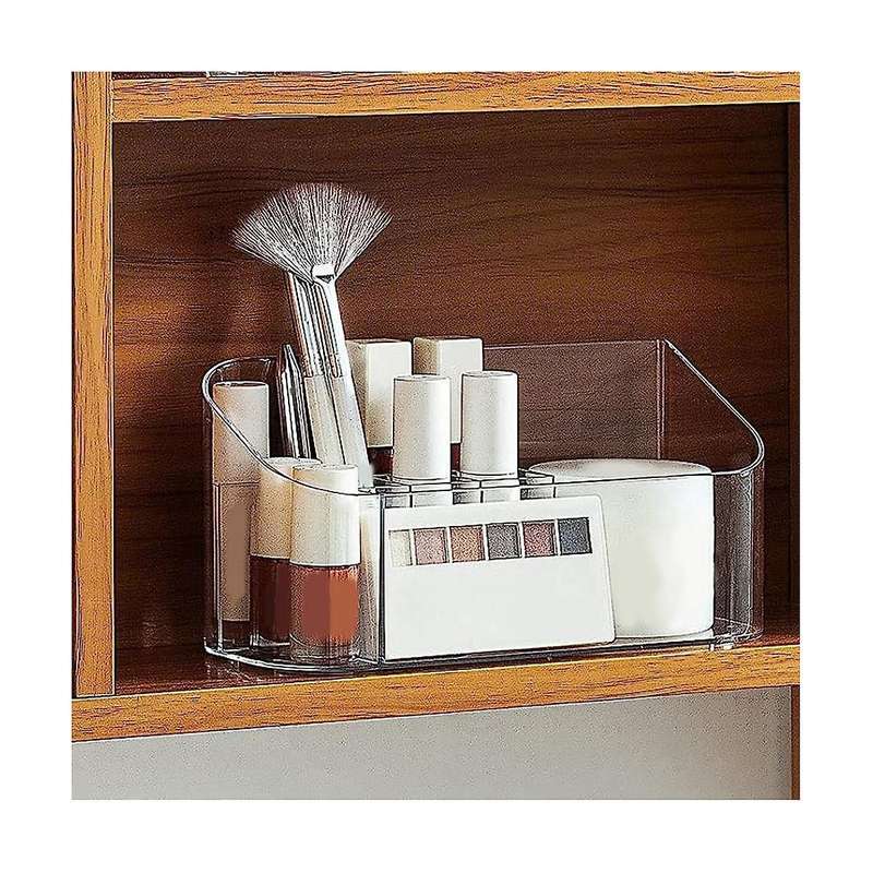 Small Organizer, Cosmetic Display Case,multifunctional Desktop Stationery Storage Tray Acrylic Skin