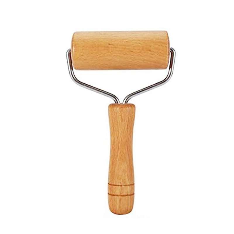 Small Rolling Pin, Wooden Dough Roller, Non-Stick Pizza Roller, Dough- Roller Set for Home Kitchen B