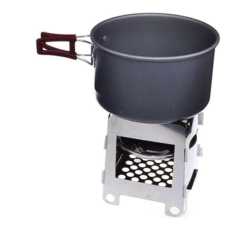 Small Outdoor Camping Stainless Steel Wood Stove Card Furnace Ultra Light Portable Alcohol Stove