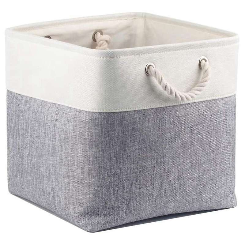 Small Storage Box Imitation Fabric Storage Square with Handles for Closets, Shelves, Clothes, Toys