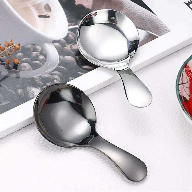 Small Scoops for Canisters,Total of 4 Pcs Short Handle Spoons for Salt Sugar Condiments Coffee Tea D