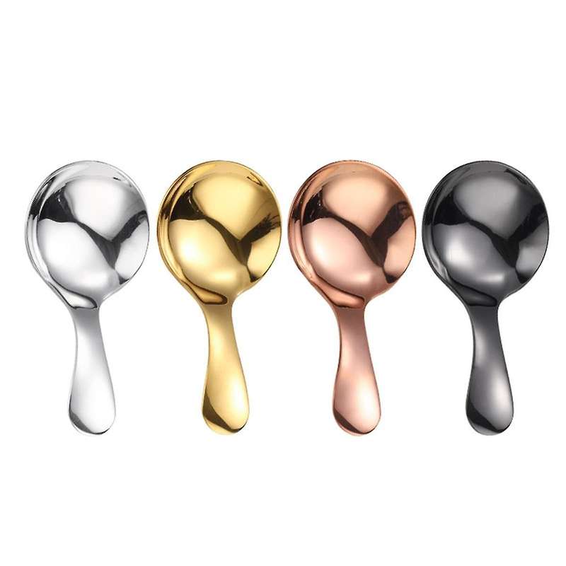 Small Scoops for Canisters,Total of 4 Pcs Short Handle Spoons for Salt Sugar Condiments Coffee Tea D