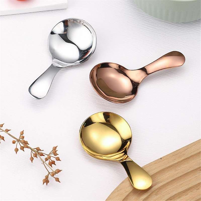 Small Scoops for Canisters,Total of 4 Pcs Short Handle Spoons for Salt Sugar Condiments Coffee Tea D
