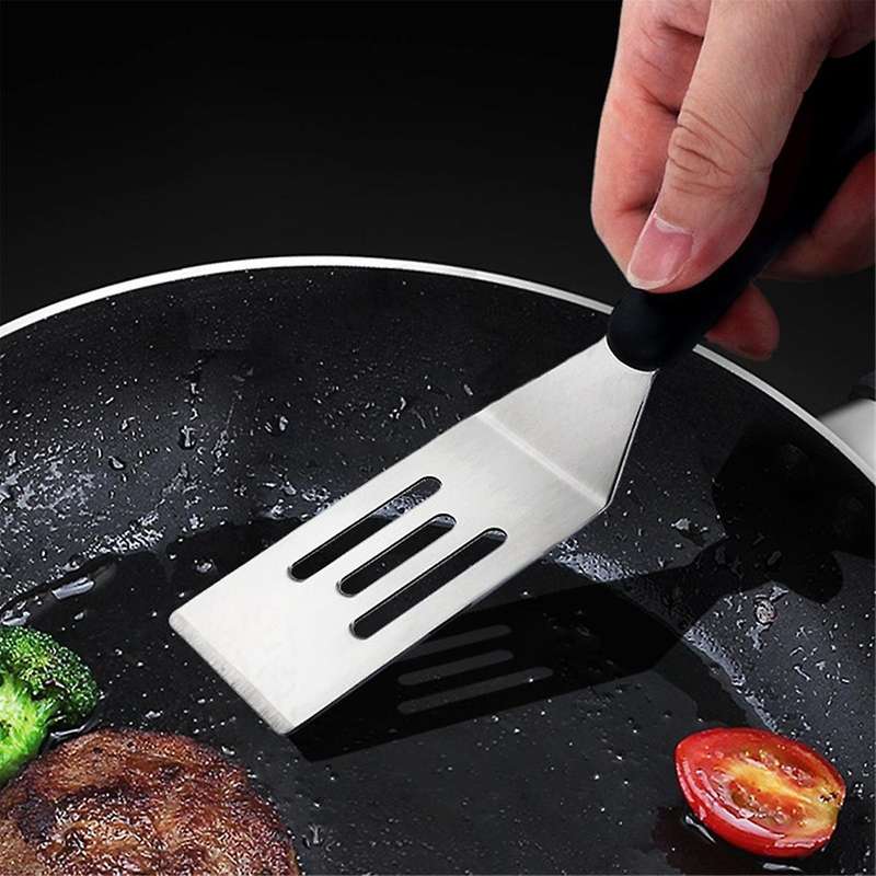 Small Spatula 2 PCS, Mini Serving Spatula for Kitchen Use, Metal Spatula for Serving and Turning, Pe
