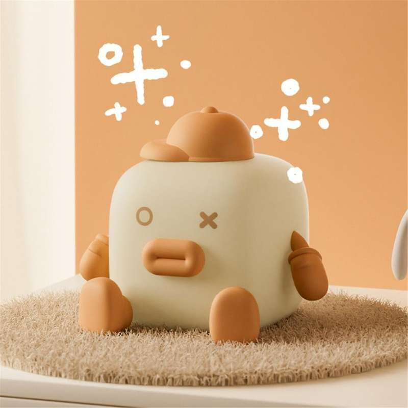 Small Square Clap Nightlight Cute Desktop Ornaments Hand Gift Bedside Lamp with Sleeping Dormitory S