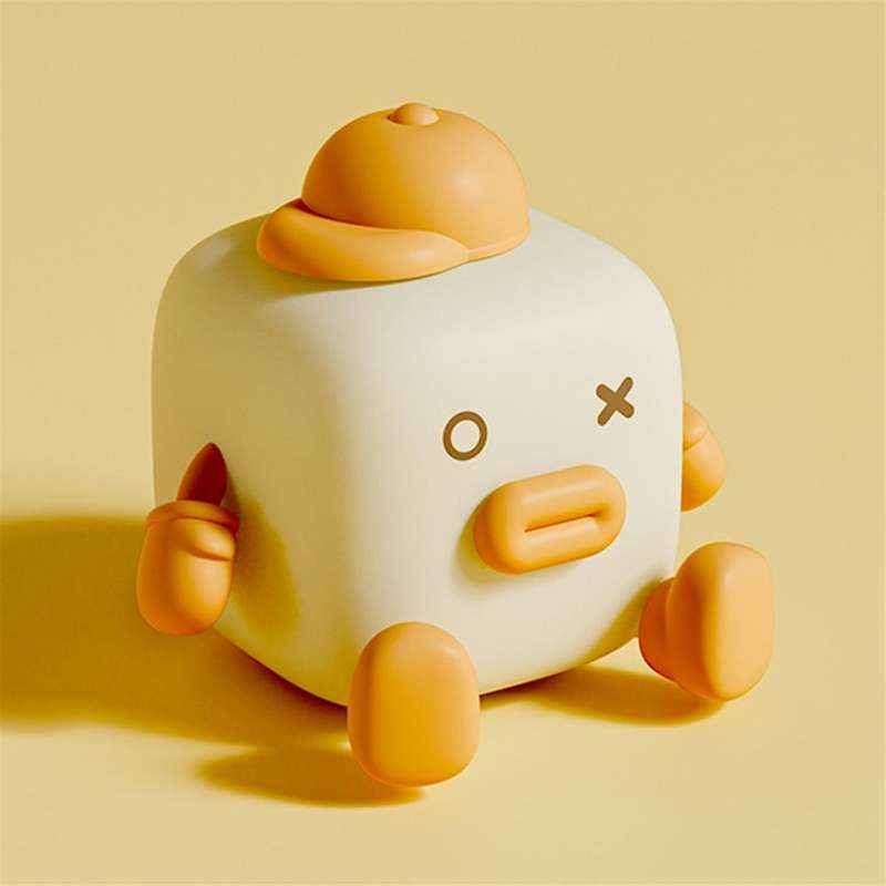 Small Square Clap Nightlight Cute Desktop Ornaments Hand Gift Bedside Lamp with Sleeping Dormitory S