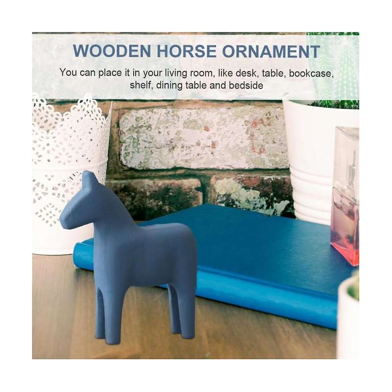 Small Wooden Horse Ornament Retro Home Decor Animals for Desktop Horse Figure Mini Rocking Horse Abs