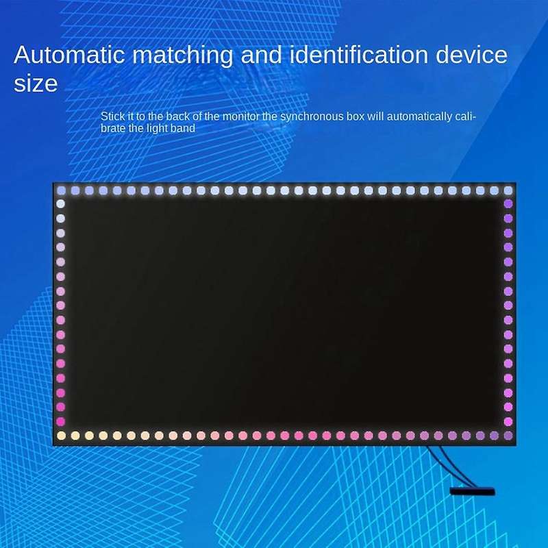 Smart Ambient TV Led Backlight -Compatible 2.0 Device Sync Box RGB Light Strip Kit for TV Video / EU