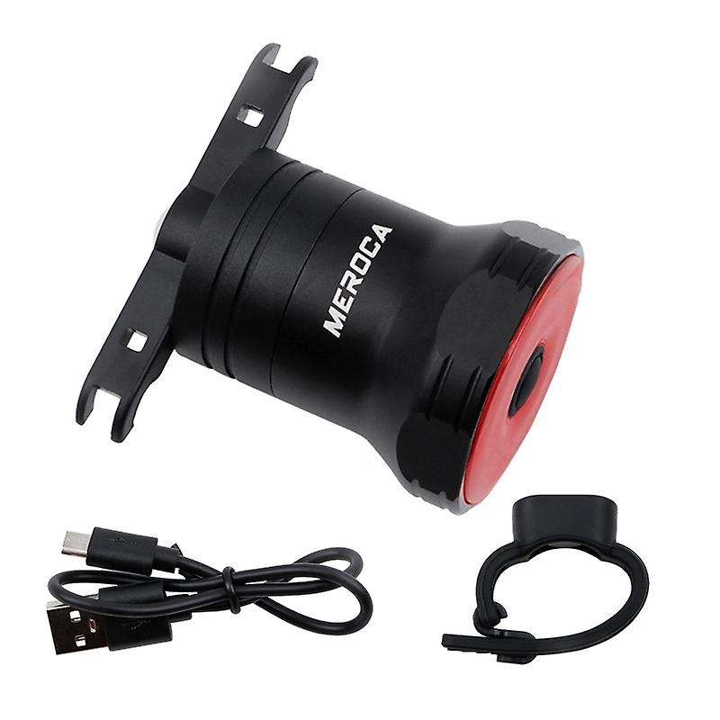 Smart Bike Tail Light LED Brake Sensing Rear Tail Light USB Rechargeable Auto On/Off IPX6 Waterproof