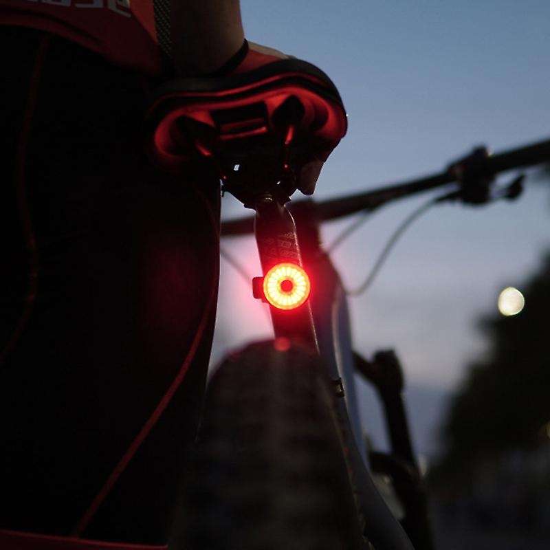 Smart Bike Tail Light LED Brake Sensing Rear Tail Light USB Rechargeable Auto On/Off IPX6 Waterproof