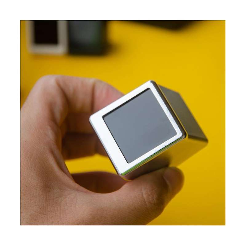 Smart Desktop LED LCD Digital WiFi Clock Electronic Thermometer Hygrometer Sensor Outdoor(Yellow)