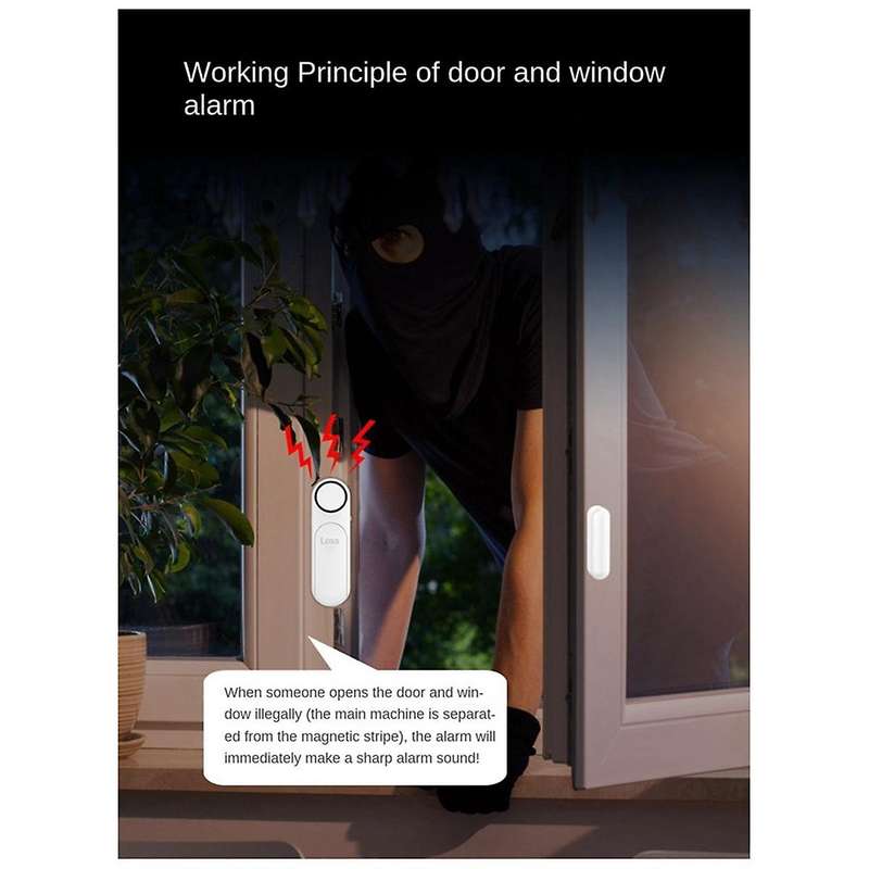 Smart Door Window Sensor Smart Home Door Detectors Door and Window Burglar Alarms Door Open Alarm