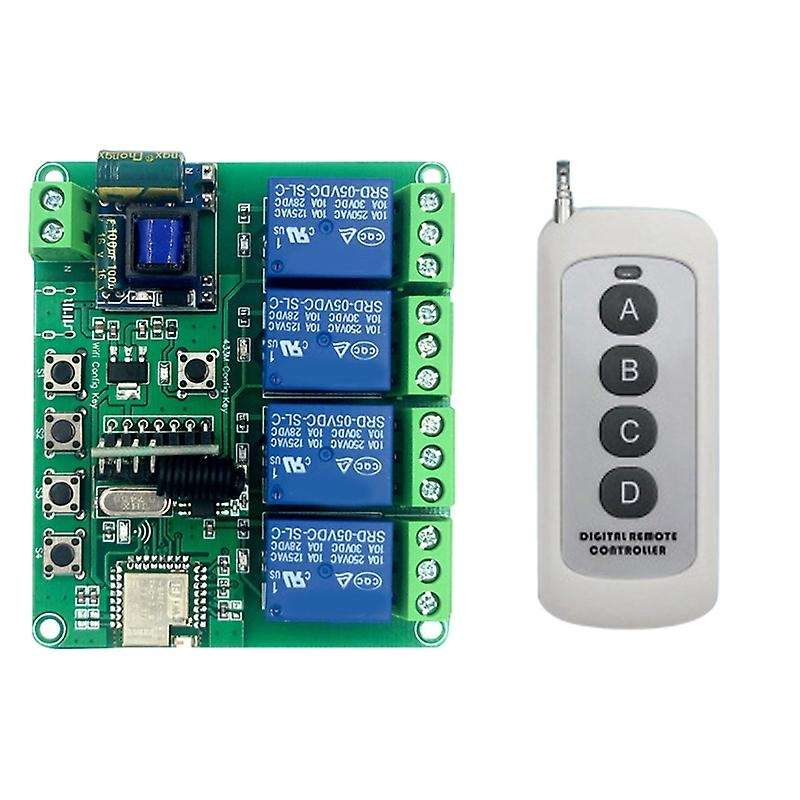 Smart Home Switch AC70-277V 4 Channel WIFI 50M IR Control Roll Gate Jog Inching Self-Locking for Ale