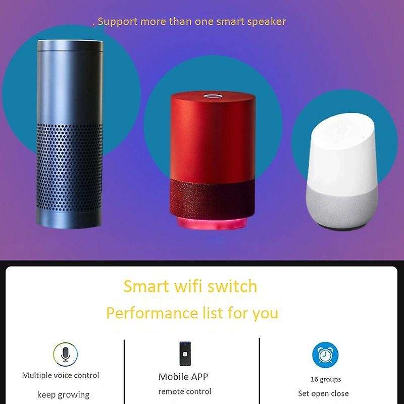 Smart Home Switch AC70-277V 4 Channel WIFI 200M IR Control Roll Gate Jog Inching Self-Locking for Al