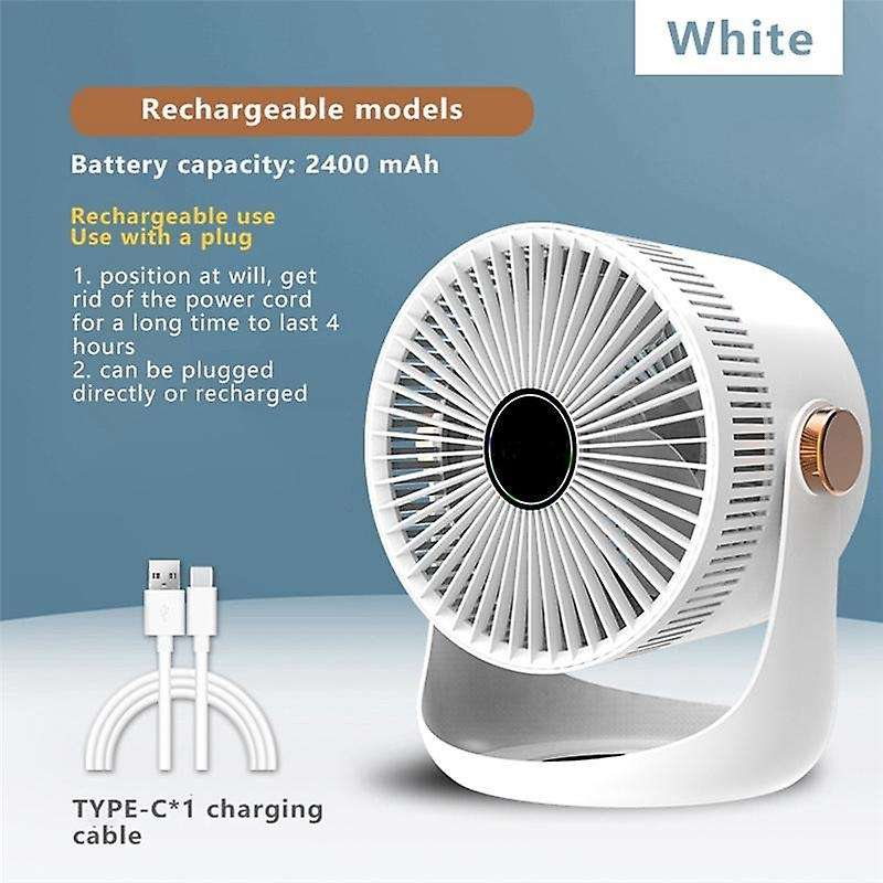 Smart Home Charging Mute Electric Fan Home Remote Control Desktop Timing Desktop Air Circulation Fan