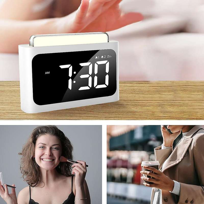 Smart Induction Sensor LED Clock,Night Light Home Alarm Clock Lamp Desk Wall Clocks for Bedrooms Liv