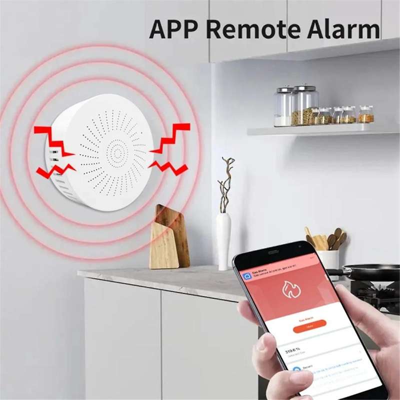 Smart Home Wireless Wifi Combustible Gas Detector Smart Life App Remote Alarm 85db Security Protect