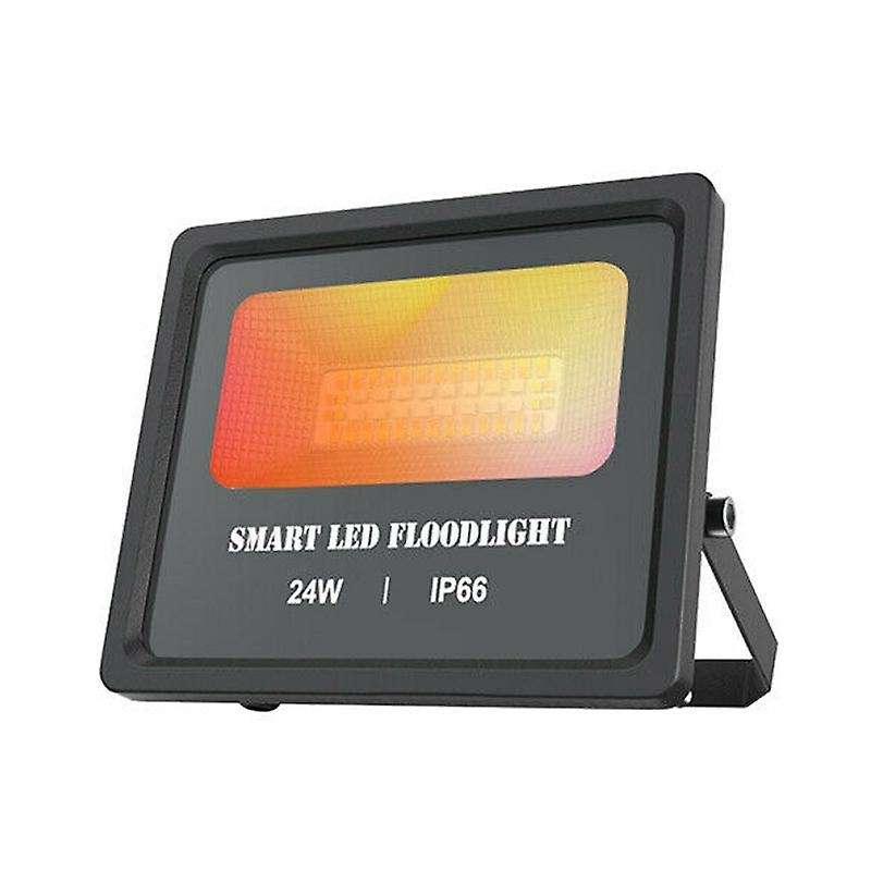 Smart LED Floodlight 24W Bluetooth APP Control Outdoor Smart RGB Flood Light IP66 Waterproof Garden