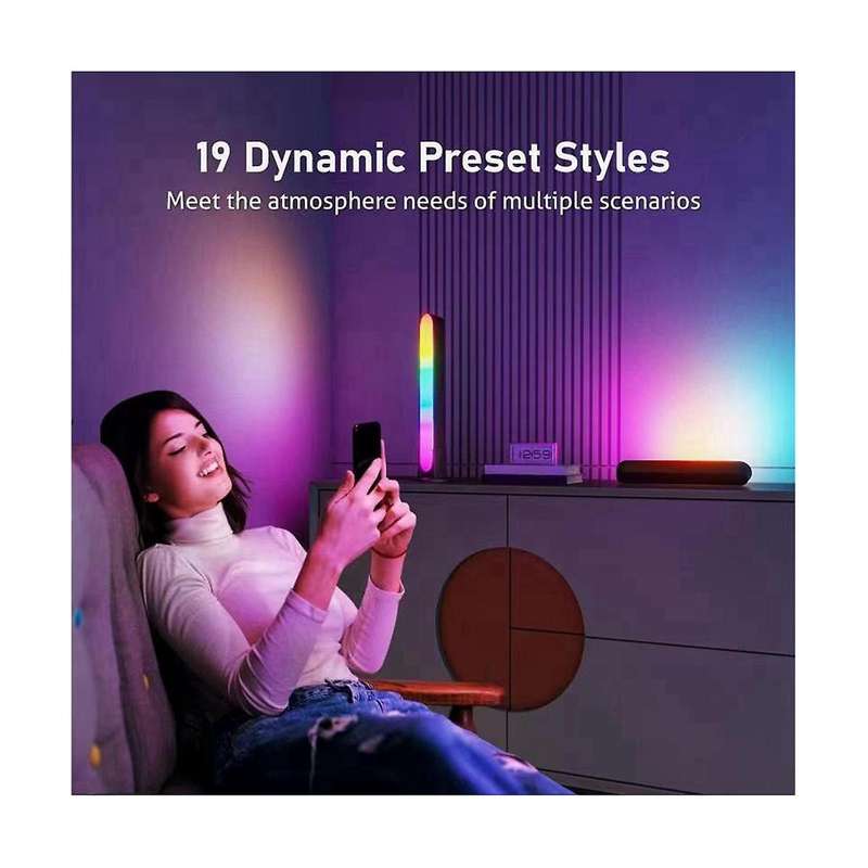Smart Led Light with Uk Plug Bar Rgb Atmosphere Light Music Synchronization Multiple Modes Tv Wall