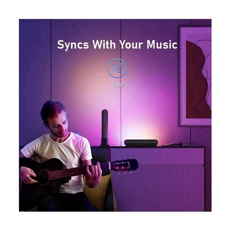 Smart Led Light with Uk Plug Bar Rgb Atmosphere Light Music Synchronization Multiple Modes Tv Wall