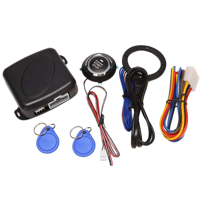 Smart Rfid Car Alarm System Push Engine Stop Button Lock Ignition Immobilizer with Remote Keyless G