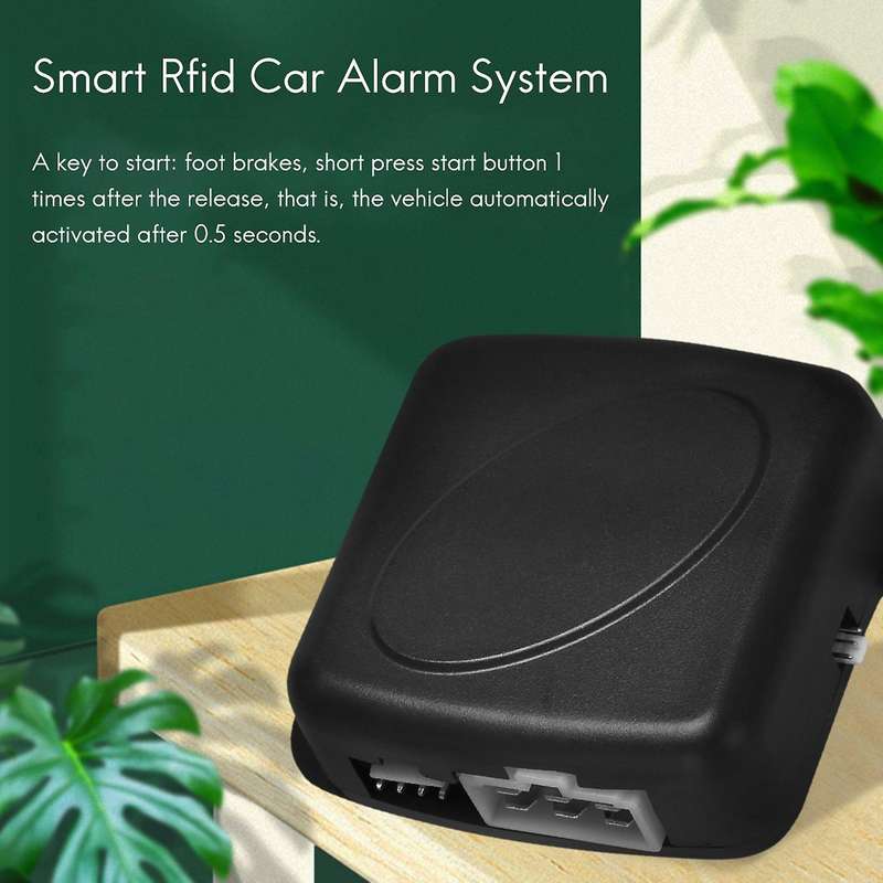 Smart Rfid Car Alarm System Push Engine Stop Button Lock Ignition Immobilizer with Remote Keyless G