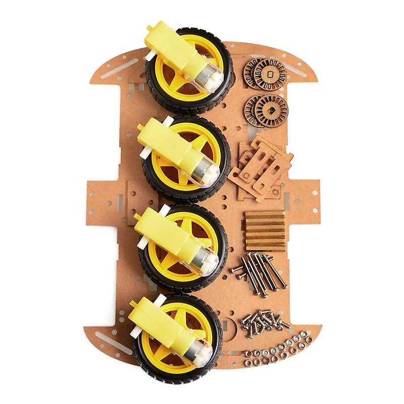 Smart Robot Car Chassis Kit Speed Encoder Battery Box 4WD Ultrasonic Module