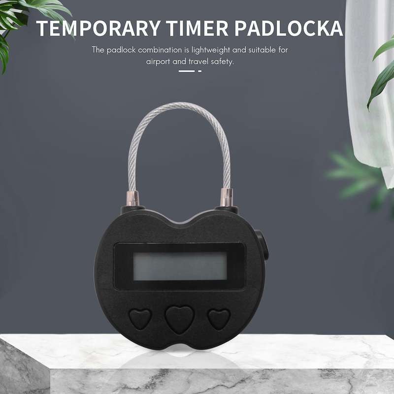 Smart Time Lock LCD Display Time Lock USB Rechargeable Temporary Timer Padlock Travel Electronic Tim