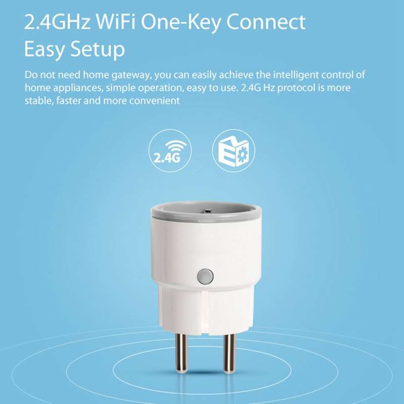 Smart Socket WIFI Switch Wireless 10A European Socket for Alexa Home Voice Control EU Plug