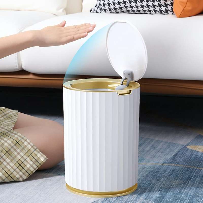 Smart Trash Bin Sensor Trash Can for Kitchen Bathroom Garbage Bin Living Room Cracks Trash Can,batt