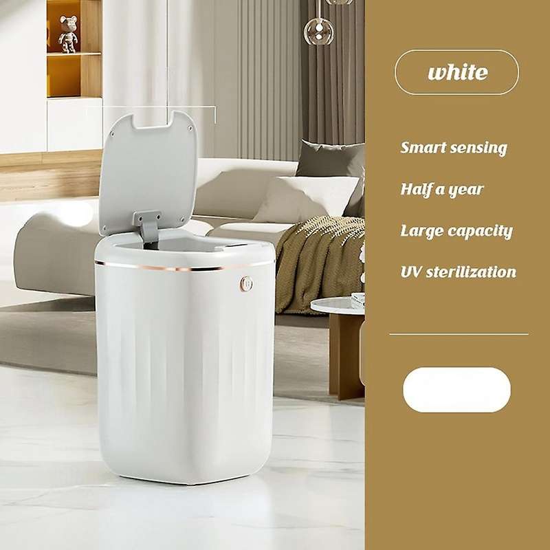 Smart Trash Can Automatic Waterproof Electric Capacity Waste Kitchen Bathroom Toilet Automatic Sens