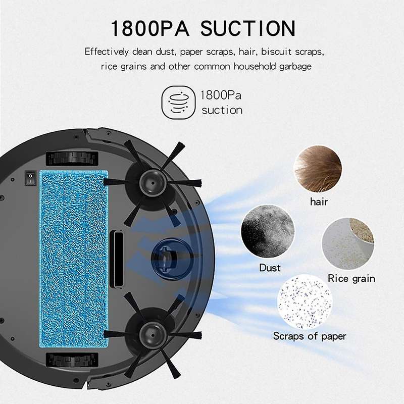 Smart Sweep Robot Household Vacuum Cleaner & Sweeping, Mopping, Vacuuming 3 in 1 Robotic Vacuum Clea