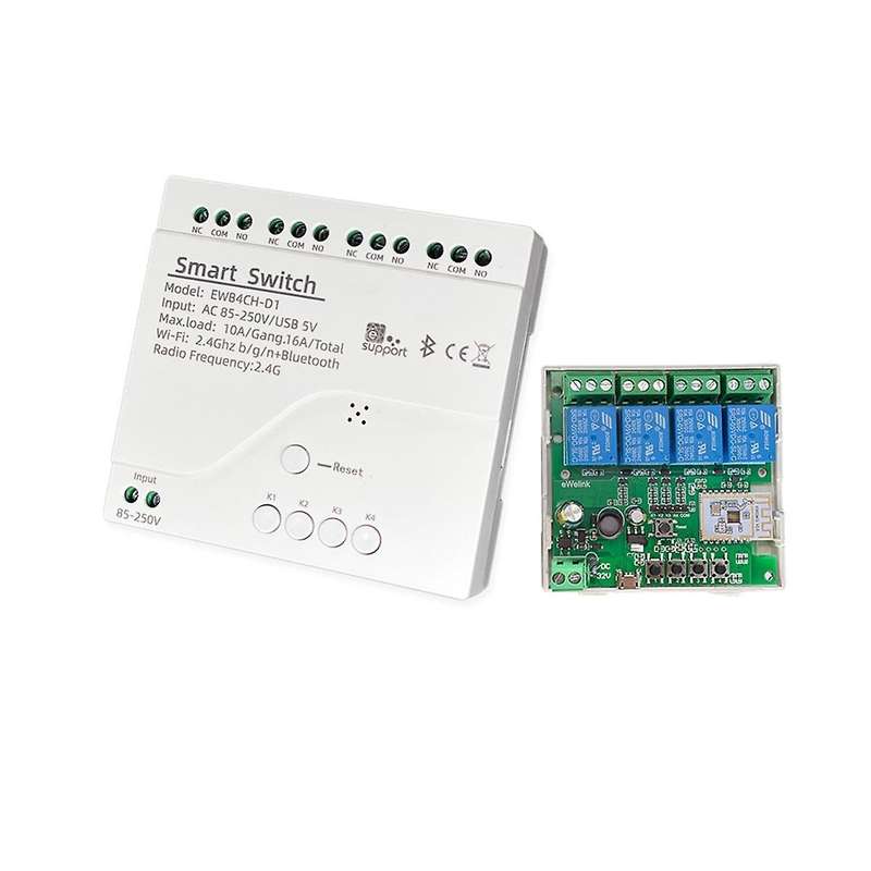 Smart WiFi Bluetooth Switch Relay Module 85-250V on Off Controller 4CH 2.4G WiFi Remote for Alexa Go