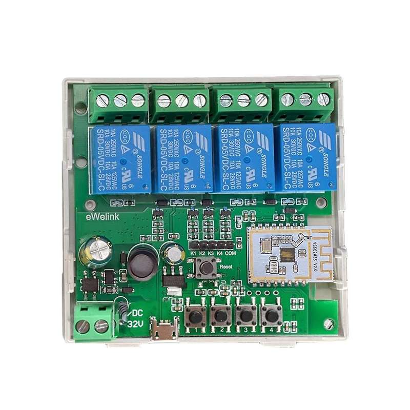 Smart WiFi Bluetooth Switch Relay Module+Remote 7-32V on Off Controller 4CH 2.4G WiFi Remote for Ale